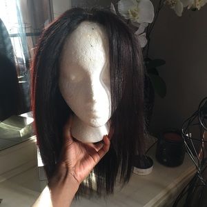 16in Kinky Straight 360 Lace Frontal  Wig